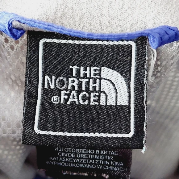 The North Face Blue White Hooded Rain Jacket P2502 - Picture 5 of 10